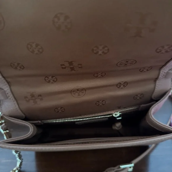 Tory Burch Tan Embossed Crossbody Bag - Picture 3 of 4